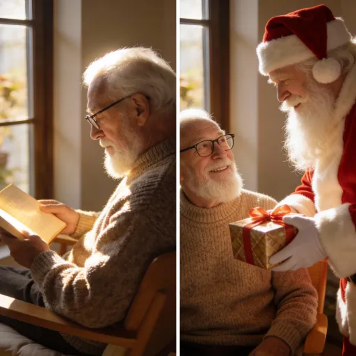 سانتا يقدم الهدايا